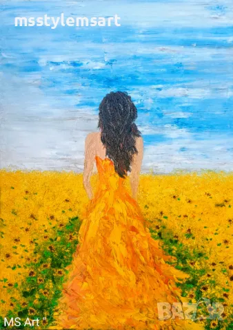 Слънчогледово момиче " Картина 