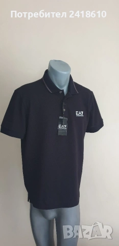 Emporio Armani EA7 Pique Pima Cotton Slim Fit Mens Size L НОВО! ОРИГИНАЛ Мъжка Тениска!, снимка 8 - Тениски - 53918159