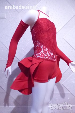 Червена детска рокля за спортни танци, снимка 10 - Детски рокли и поли - 42805395