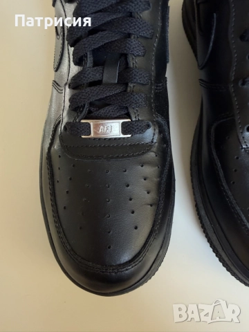 Черни мъжки сникърси маратонки Nike Air Force 1 Low ниски кецове, размер 45, черен цвят, black, AF1, снимка 2 - Маратонки - 56043077