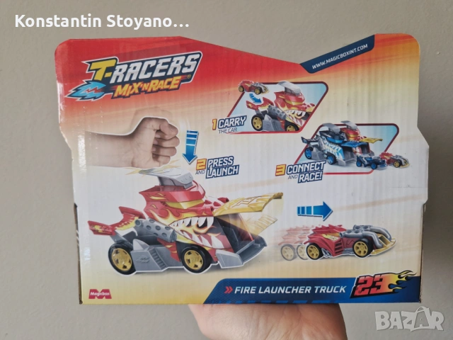 Комплект за игра T-Racers - Fire Launcher Truck ЧЕРВЕН, снимка 6 - Коли, камиони, мотори, писти - 54276419
