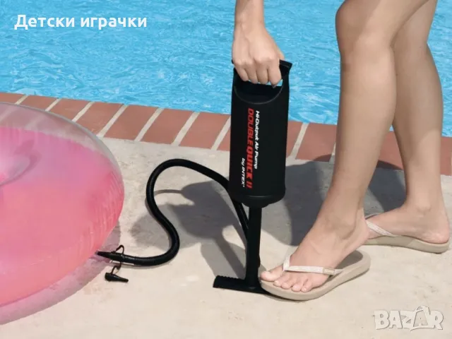 Ръчна помпа Intex Double Quick II, 36 см, PVC, лека, за надуваеми изделия, снимка 2 - Басейни и аксесоари - 49971188