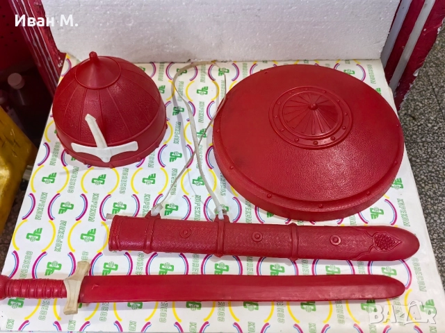 Стар пластмасов комплект "РИЦАР" , снимка 6 - Антикварни и старинни предмети - 52520447