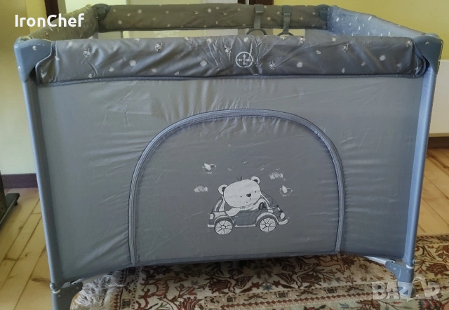 Преносима бебешка кошара за спане и игра Lorelli Game Zone, Silver Blue Car