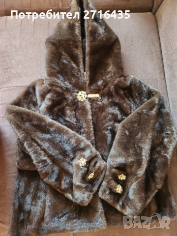 Дамско палто с косъм, снимка 5 - Палта, манта - 52847316