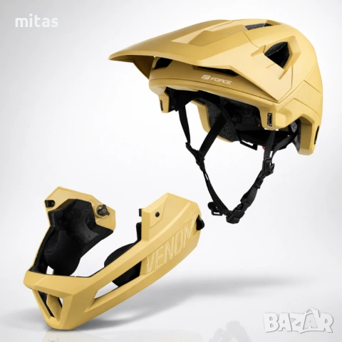 Кросова каска VENOM, Full Face, EN Сертифицирана, Модулна, Регулируема, Размер: S/M, снимка 7 - Аксесоари за велосипеди - 54148238