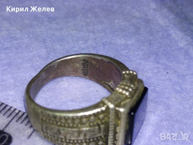 PETEK 925 Марков БУТИКОВ СРЕБЪРЕН ПРЪСТЕН СРЕБРО 925 РЪЧНА АРТизработка на ПЕТЕК с ЧЕРЕН ОНИКС 40648, снимка 13 - Пръстени - 42657126