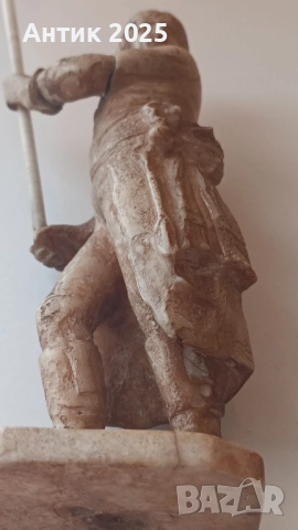 Френски революционер с флаг — резбована фигурка от кост, Франция, края на XVIII век, снимка 6 - Антикварни и старинни предмети - 52841852