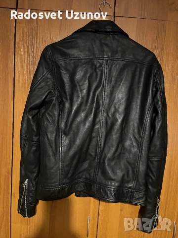 Рокерско яке естествена кожа, снимка 2 - Якета - 52860882
