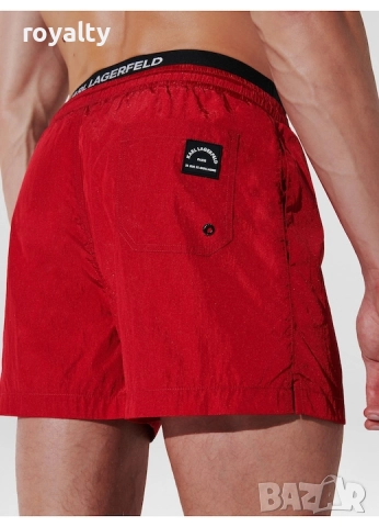 Karl Lagerfeld Оригинален Мъжки Бански, M, L, Червен, снимка 2 - Спортни дрехи, екипи - 52687990