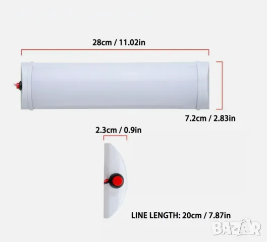 LED Плафон/Интериорна диодна лампа 12V за Автомобил, Бус., снимка 7 - Аксесоари и консумативи - 48181830