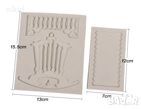 2 части Голяма бебешка кошара силиконов молд за фондан украса торта декорация шоколад гипс пано, снимка 2 - Форми - 30447624