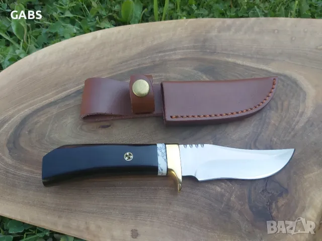 Висококачествен ловен нож стомана D2 с кожена кания,LN406, снимка 2 - Ножове - 50132089