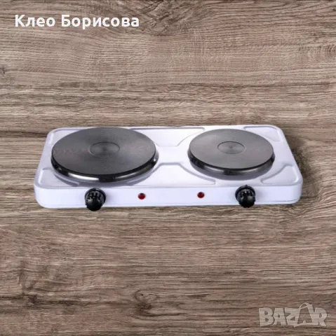 Котлон двоен Rosberg, 2500W, Чугунени плочи, Бял/ Черен - 2 ГОДИНИ ГАРАНИЦЯ, снимка 2 - Котлони - 49196866