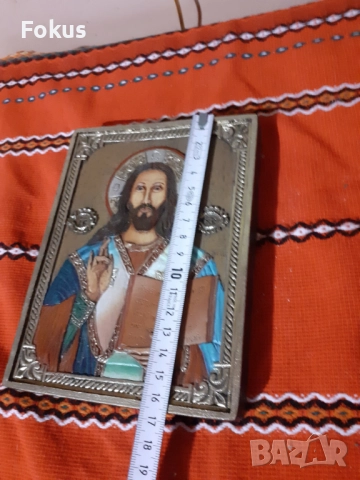 Българска цветна икона дърворезба със сертификат, снимка 6 - Антикварни и старинни предмети - 52528270