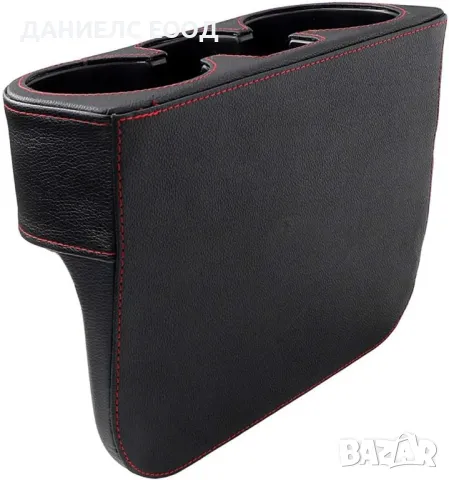 Кожен Органайзер за кола между седалките - Черен, снимка 7 - Аксесоари и консумативи - 47398474