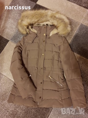  "Zara " ,ново Зимно яке ,цвят пясък.