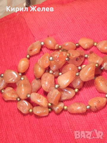 РЕТРО КОЛИЕ от НАТУРАЛЕН ХАЛЦЕДОН РЪЧНА ИЗРАБОТКА РАЗКОШНО 12725, снимка 15 - Колиета, медальони, синджири - 30625204