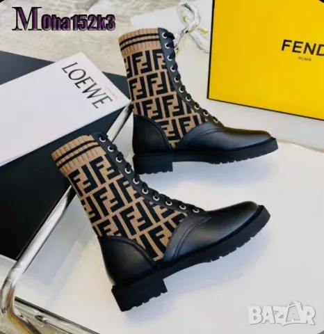 дамски боти от естествена кожа fendi , снимка 1 - Дамски боти - 49121978