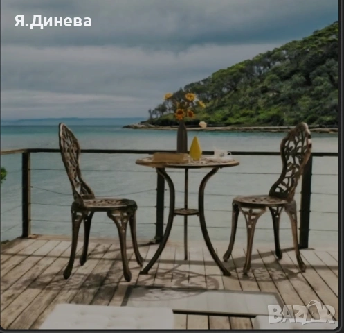 Стилна масичка с 2 стола, снимка 6 - Столове - 54092309