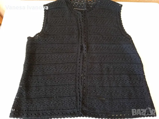 Черен елек на една кука, снимка 3 - Елеци - 47921278