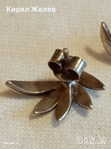 ЕЛЕГАНТНИ СРЕБЪРНИ ОБЕЦИ във ФОРМАТА на РАЗЦЪФНАЛ ЛОТУС МАЙСТОРСКА ИЗРАБОТКА 26442, снимка 7 - Обеци - 52737690