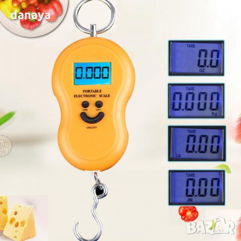 1914 Преносим електронен кантар с кука електронна везна до 50кг, снимка 9 - Друга електроника - 31704827