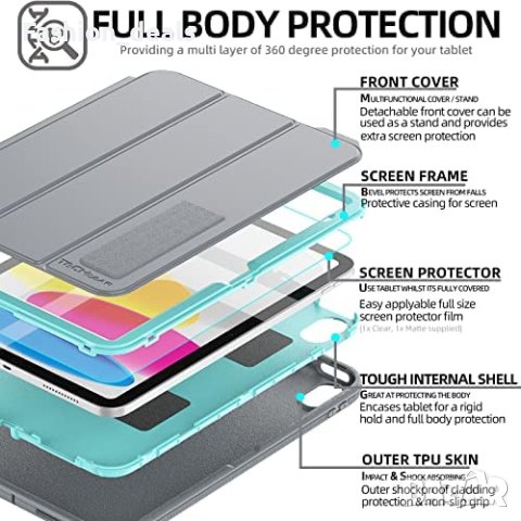 Нов тънък калъф за Apple iPad 10 2022 10,9 инча таблет Айпад Защита, снимка 9 - Таблети - 40340092