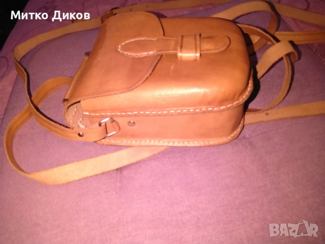 Чанта раница мъжка за през рамо дебела естествена кожа нова 18х14х7см, снимка 3 - Чанти - 53322202