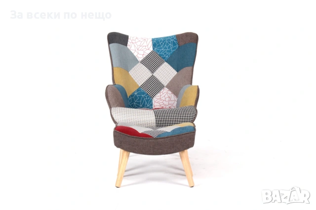 Фотьойл FRANK с табуретка пачуърк Код P1973, снимка 2 - Дивани и мека мебел - 53926859