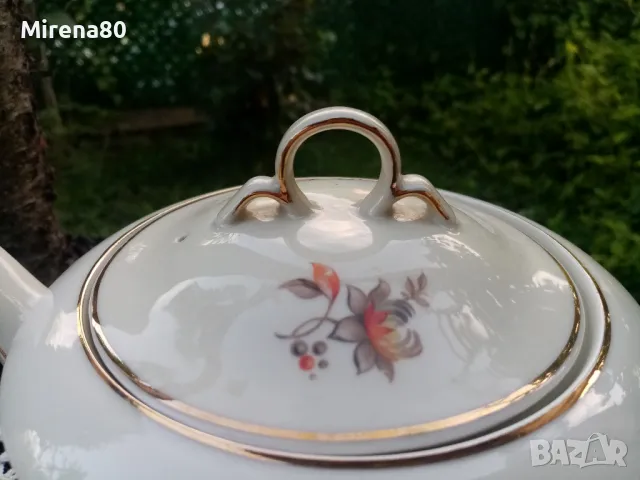 Немски антикварен сервиз за чай, снимка 4 - Антикварни и старинни предмети - 50398505