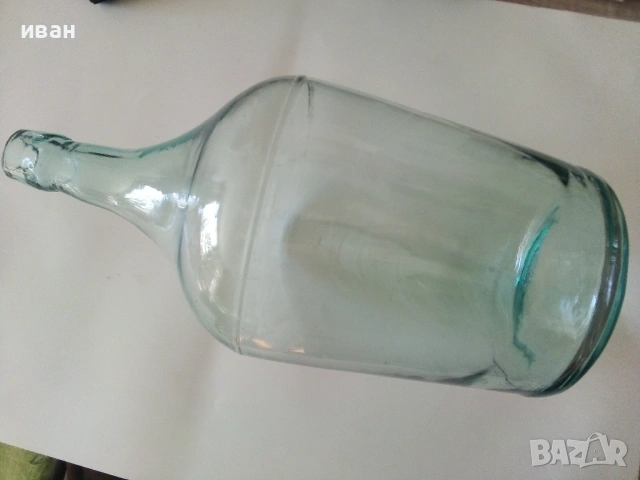 Две стари стъклени шишета / дамаджани 5 литра, снимка 3 - Други ценни предмети - 53105773