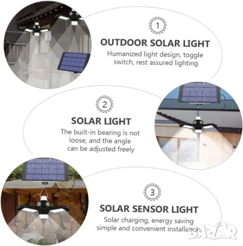 Деформируема соларно осветление 5V деформируема крушка. LED светлини със слънчеви панели, снимка 10 - Лед осветление - 48199761