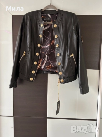 Balmain шикозно яке от естествена кожа, снимка 4 - Якета - 51764472