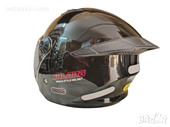 Каска за Мотор/Скутер/АТВ Черна Мат/Лак, снимка 12 - Аксесоари и консумативи - 52131996