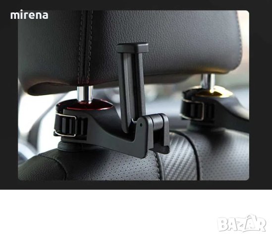 Кука за кола 2 в 1 Скрита кука с държач за телефон Закачалка за чанта, снимка 3 - Селфи стикове, аксесоари - 40392164