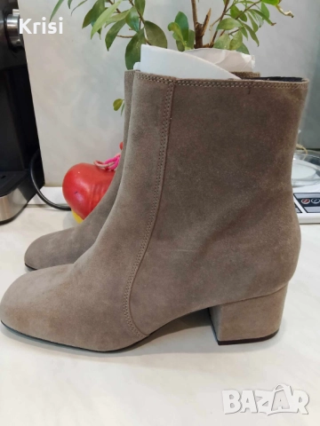 Дамски боти естествен велур, снимка 3 - Дамски боти - 51946513