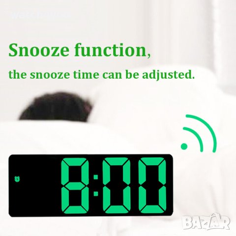 НОВ ПОСТОЯННО СВЕТЕШ LCD ДИГИТАЛЕН ЧАСОВНИК С ТЕМПЕРАТУРА И КАЛЕНДАР.НАСТОЛЕН СВЕТЕЩ БУДИЛНИК АЛАРМА, снимка 12 - Други - 41946261