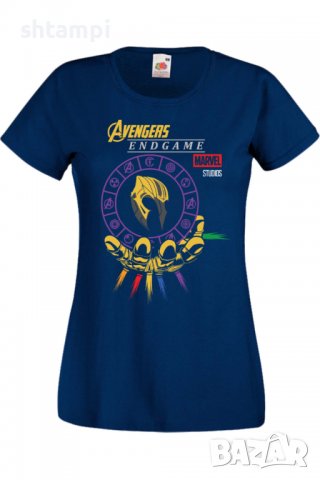 Дамска тениска Avengers End Game Thanos,Филм,Игра,superhero,Изненада,Подарък,Повод,, снимка 6 - Тениски - 37727289