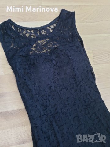 Дълга рокля от черна дантела, снимка 4 - Рокли - 30561587