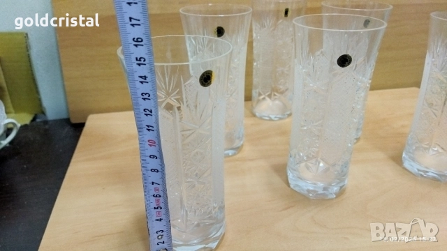 кристални чаши вода Зорница лукс , снимка 4 - Антикварни и старинни предмети - 51717040