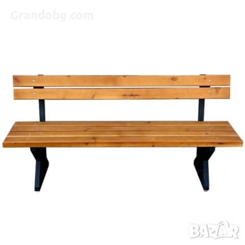 Градинска Пейка - Дърво и Метал, Дължина 180/200см, снимка 2 - Други - 52107834