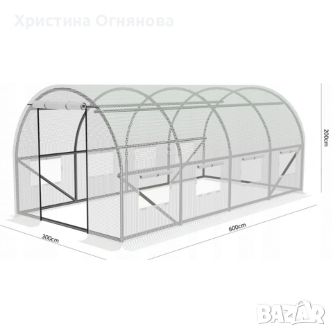 Градинска четирисегментна бяла оранжерия - модерен и ярък дизайн - 6 х 3 х 2м, снимка 3 - Оранжерии - 54263281
