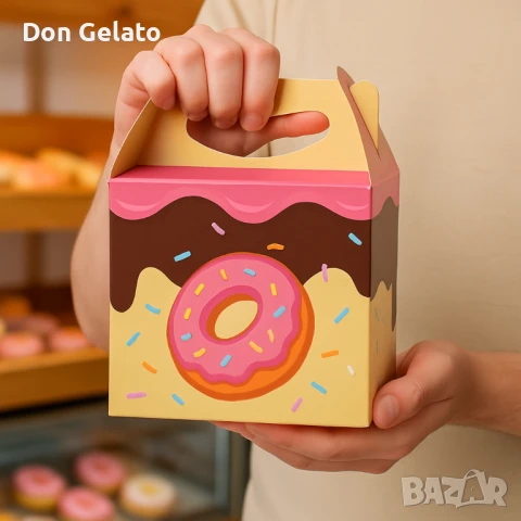 Опаковка за понички за вкъщи – Takeaway box за понички, снимка 2 - Други - 51266437