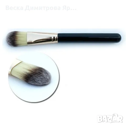 Комплект от девет броя четки за грим в изискана черна чантичка HZS84, снимка 5 - Козметика за лице - 47729465