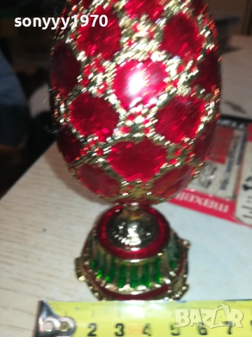 ФАБЕРЖЕ-ЯЙЦЕ МЕД/МЕСИНГ 3108251912, снимка 11 - Антикварни и старинни предмети - 51554498