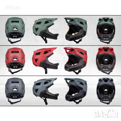 Кросова каска DROP, Full Face, Олекотена, Сертифицирана - Вело, Скутер