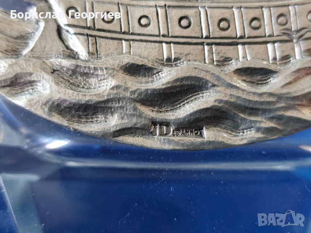 Гарафа за ракия + 6 чаши с кораб, Freitas & Dores Португалия , снимка 3 - Чаши - 52798922