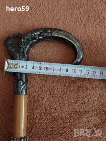 Стар антикварен чадър със сребърна ръкохватка-сребро 900, снимка 14 - Антикварни и старинни предмети - 49044110