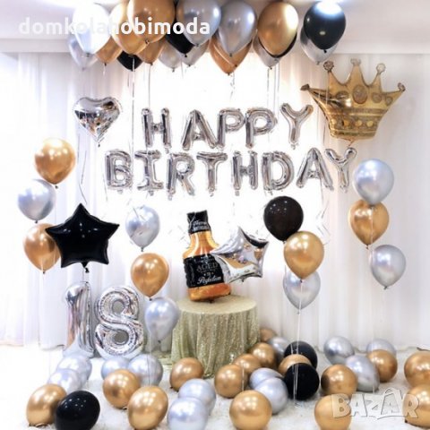 Балони за рожден ден Happy Birthday, снимка 2 - Декорация - 34490082